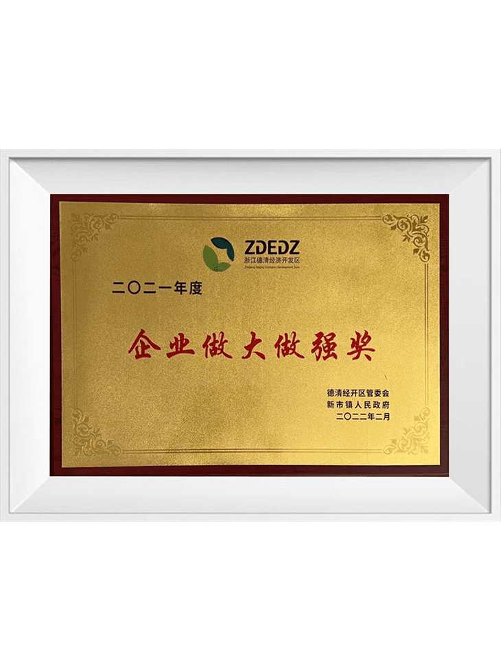 2021年度 企業(yè)做大做強(qiáng)獎(jiǎng)